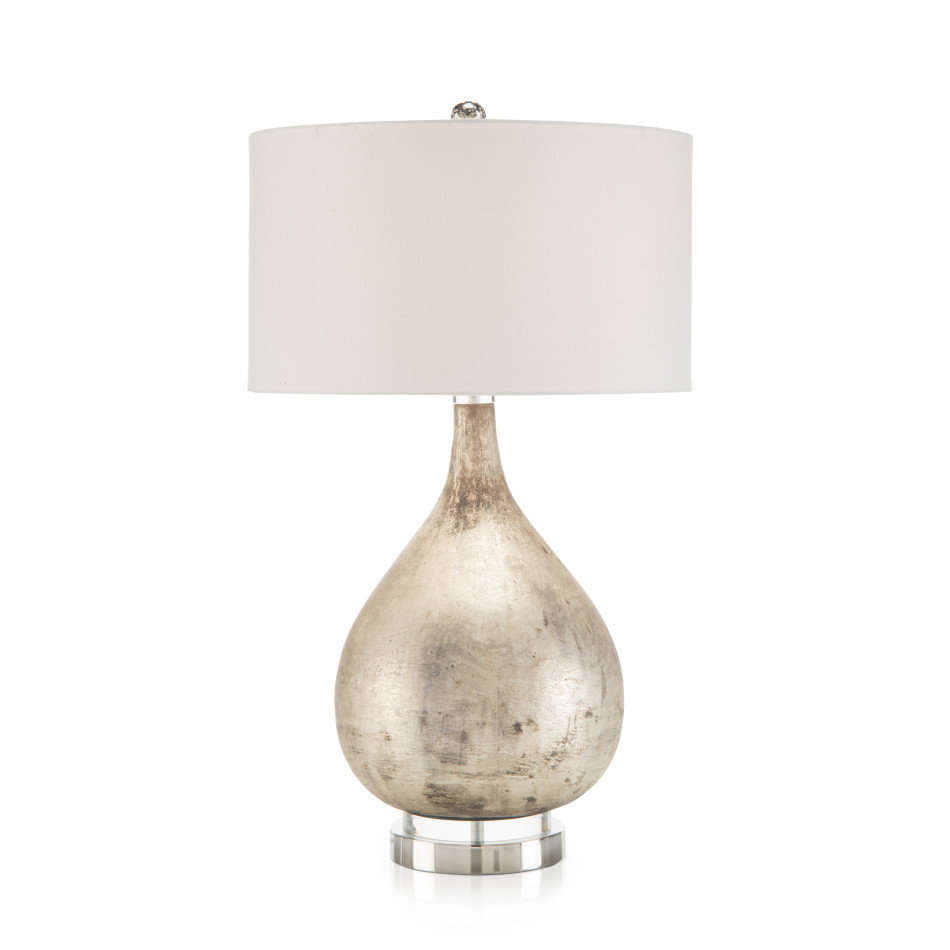 Table Lamp in Weathered Silver Finish