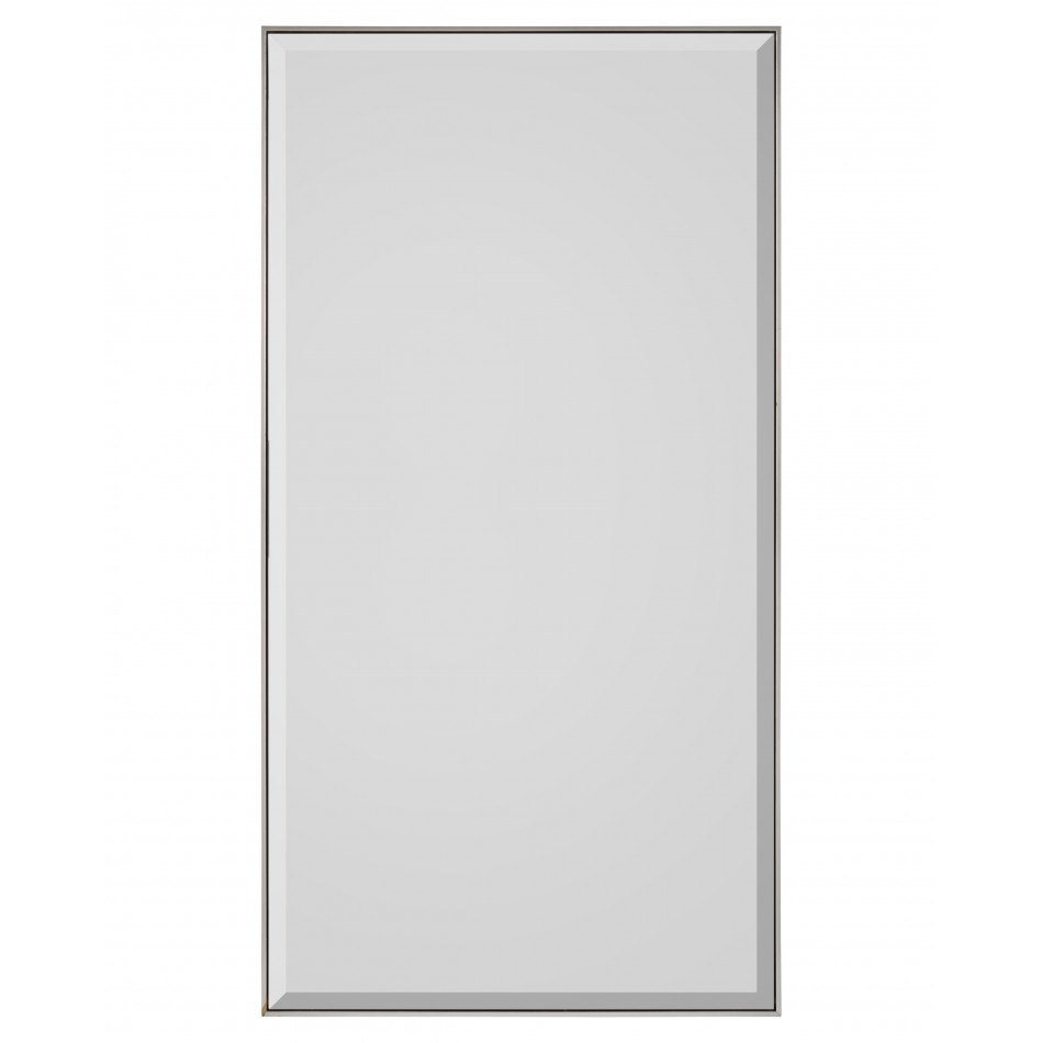 Silver Floater Frame with Bevel Rectangular Mirror