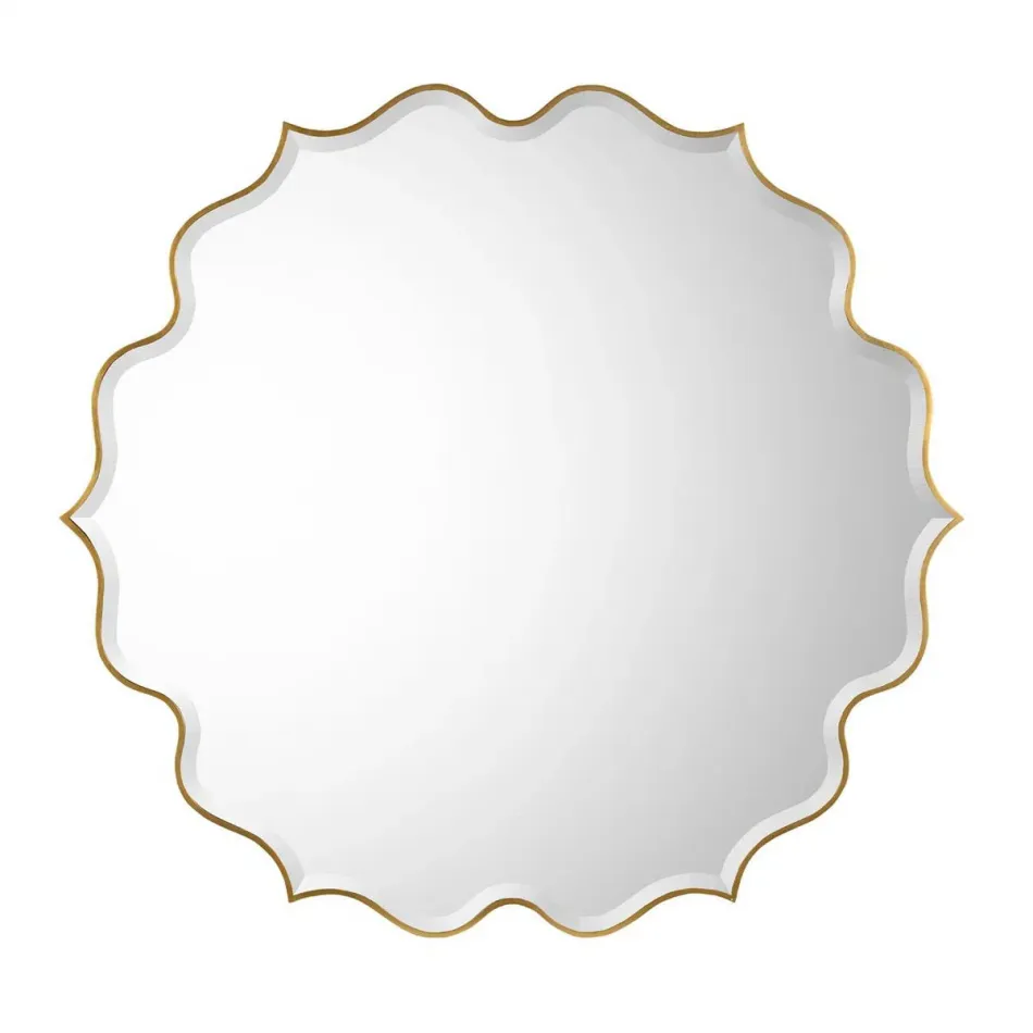 Starstruck Scalloped Round Mirror 57"W x 57"H x 3"D