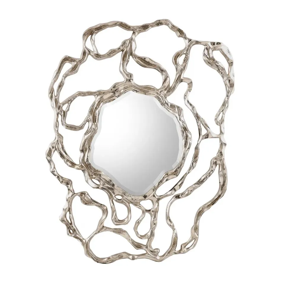 Samsara Round Mirror, Nickel
