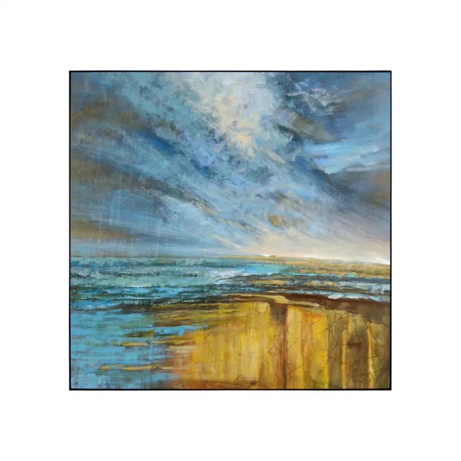 Teng Fei's Golden Shore 58.75"H X 58.75"W X 8"D