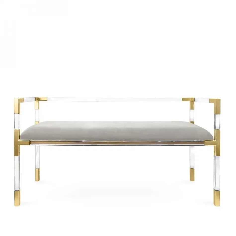 Jacques Bench Brass/Rialto Smoke