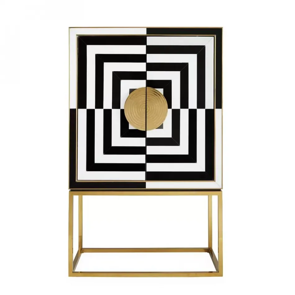 Op Art Bar Cabinet