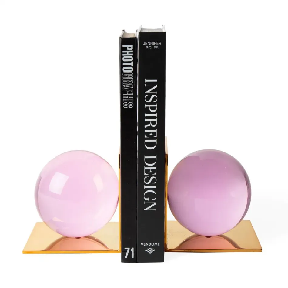 Globo Bookend Set Pink