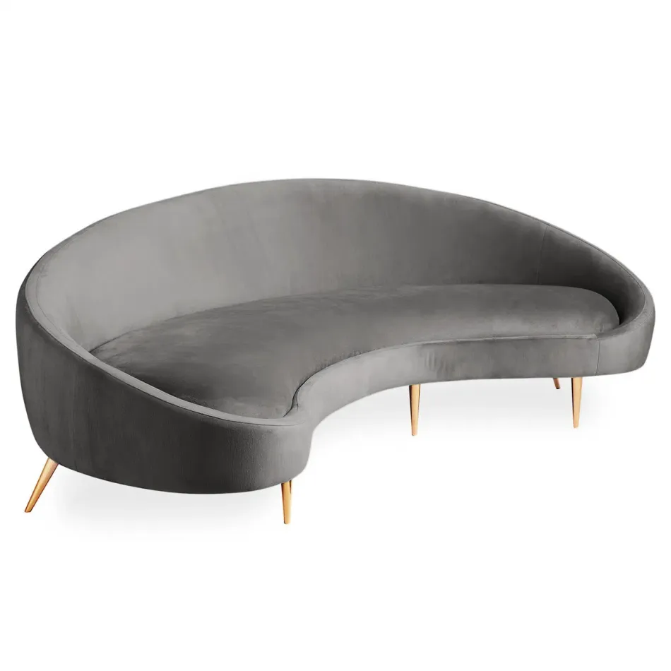 Ether Curved Sofa Bergamo Graphite