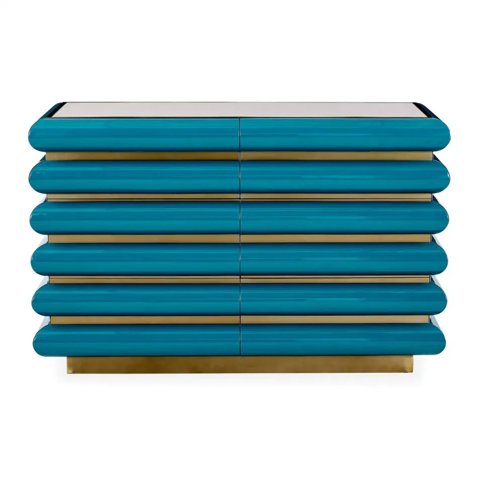 Kiki Six-Drawer Dresser Teal