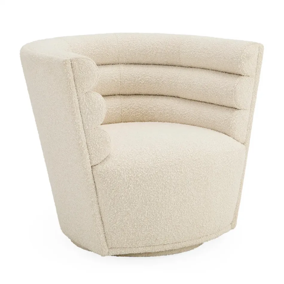 Maxime Club Swivel Chair Olympus Oatmeal