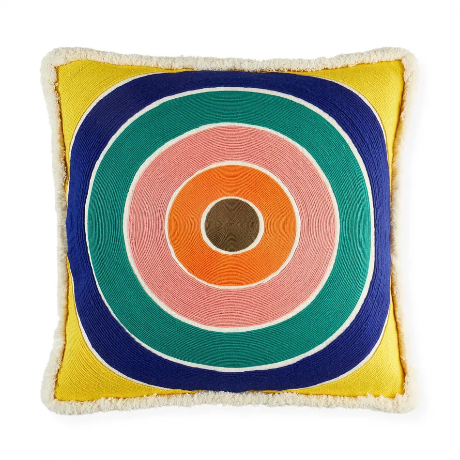 Scala Corded Bullseye Square Pillow