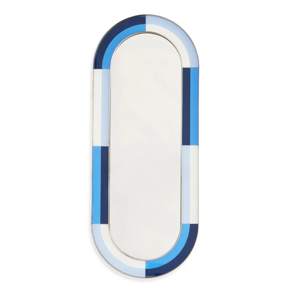 Harlequin Capsule Oval Mirror Multi Blue