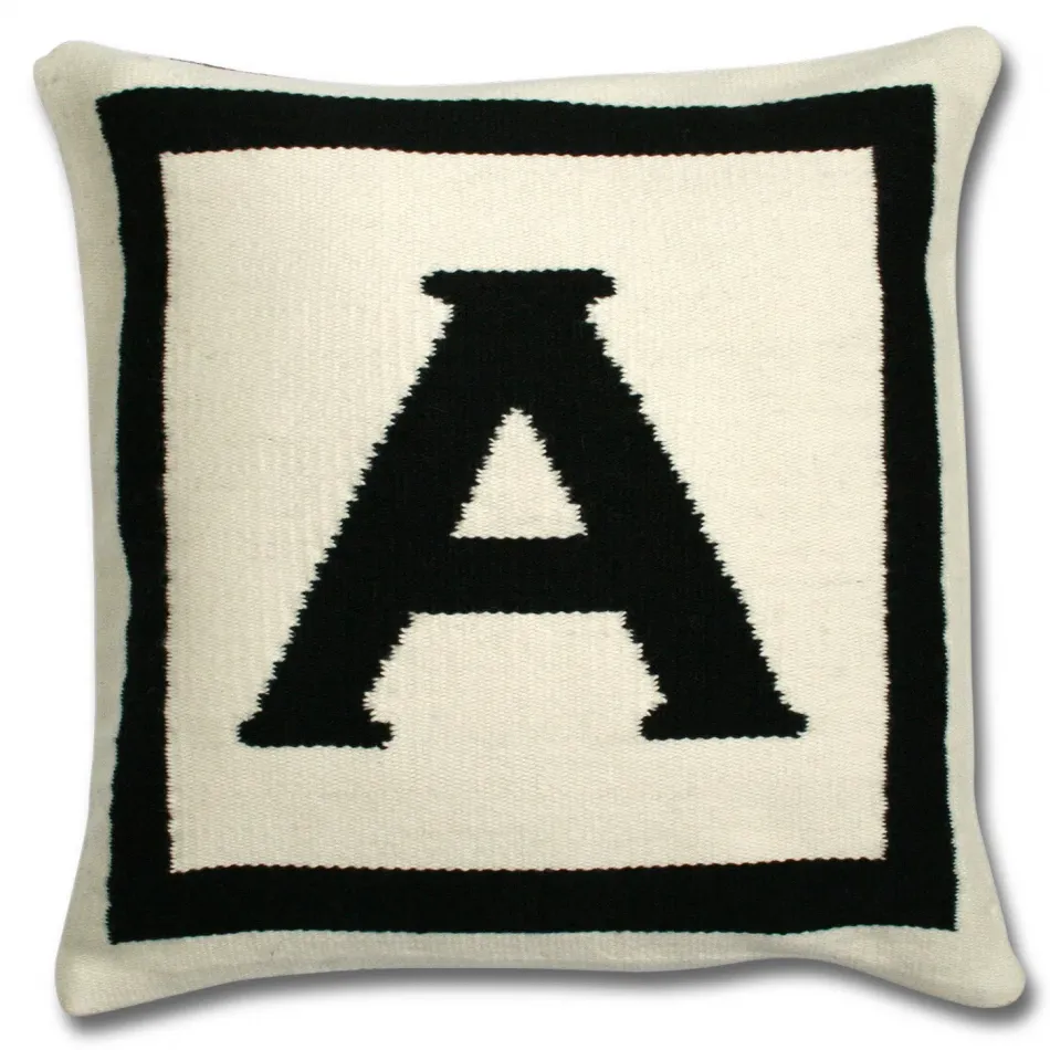 Reversible Letter Throw Pillow R