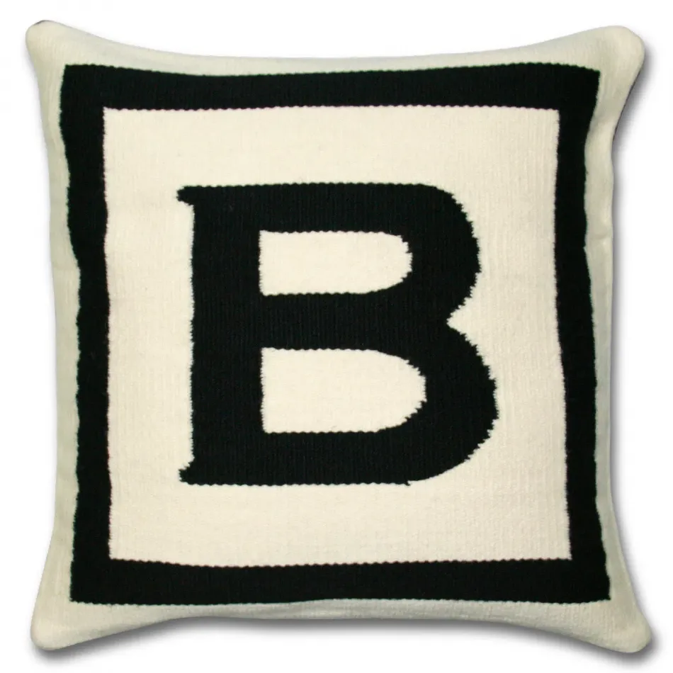 Reversible Letter Throw Pillow B