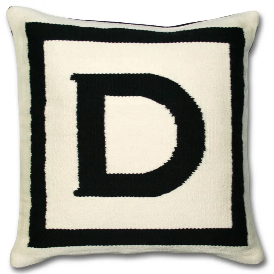 Reversible Letter Throw Pillow D