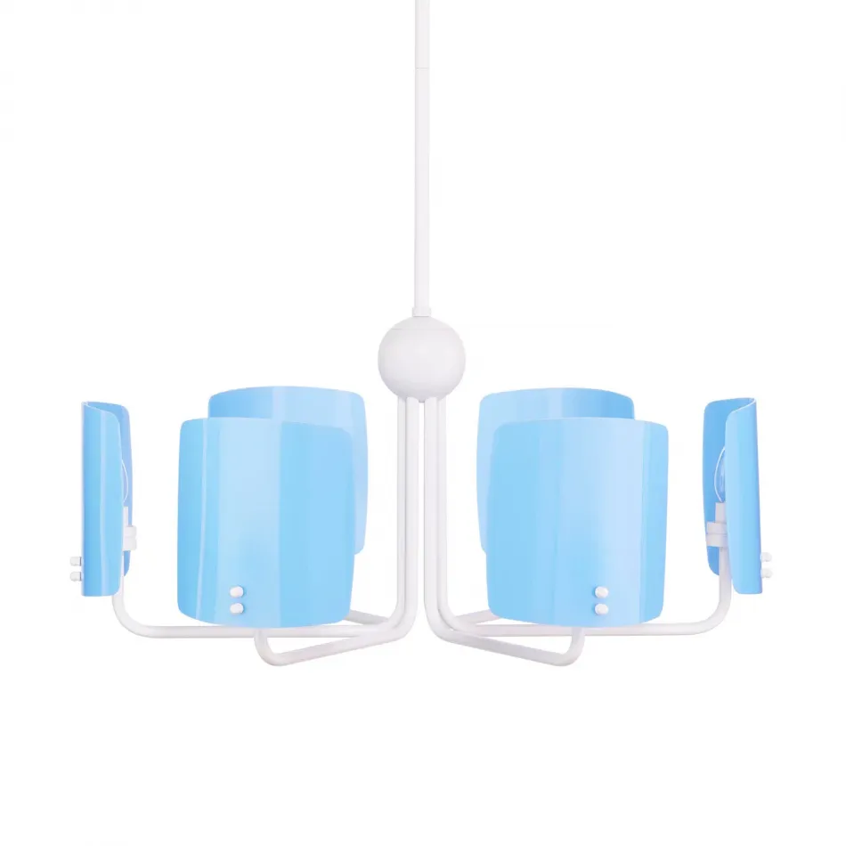 Polly Six-Light Chandelier Blue