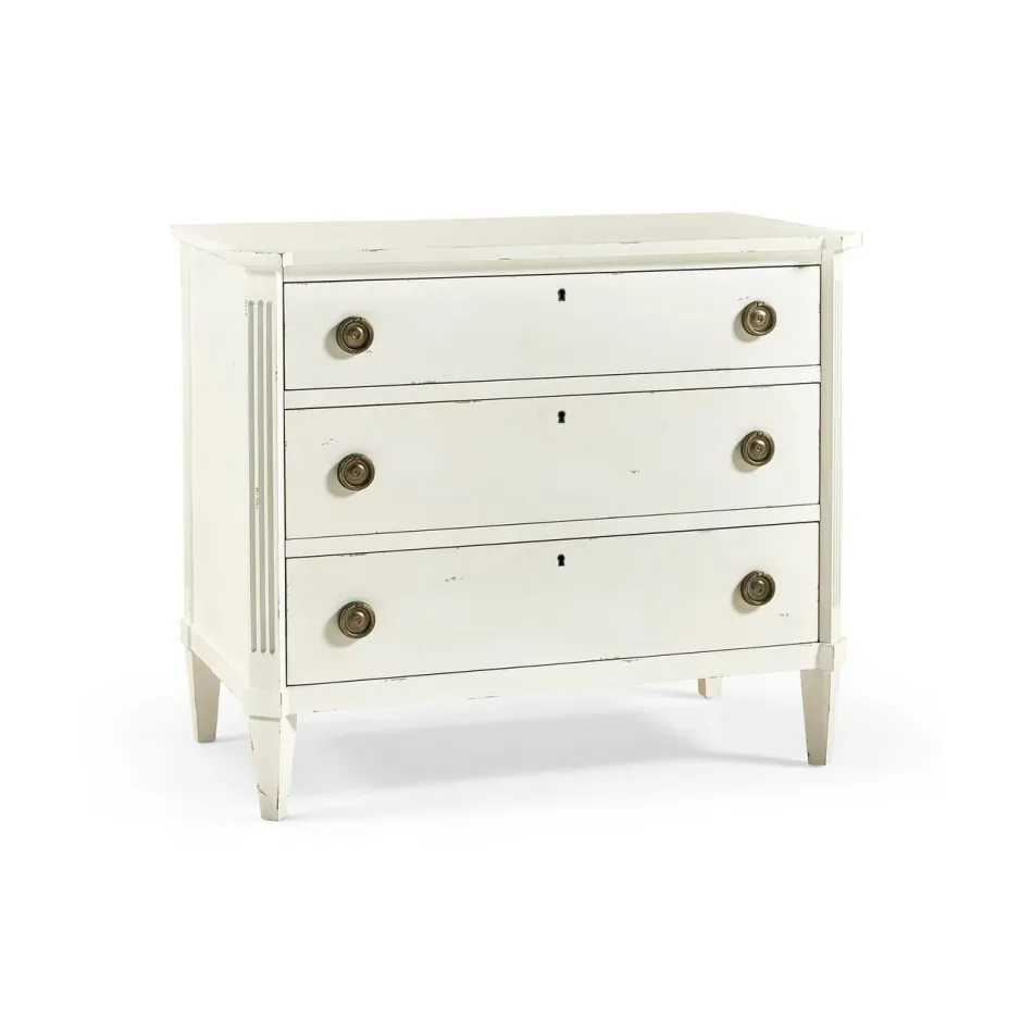 Timeless Aeon Swedish Drawer Chest in Antique White 38"