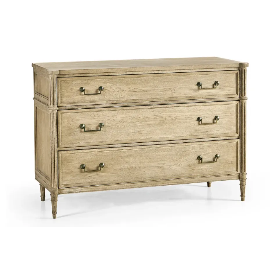 Timeless Kalpa Louis XVI Drawer Chest in Bleached Chestnut 52"