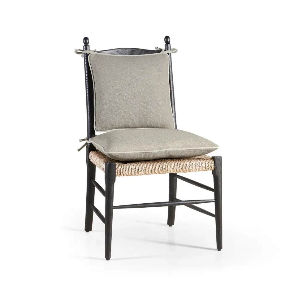 Timeless Doppler Ladderback Side Chair in Ebonized Black