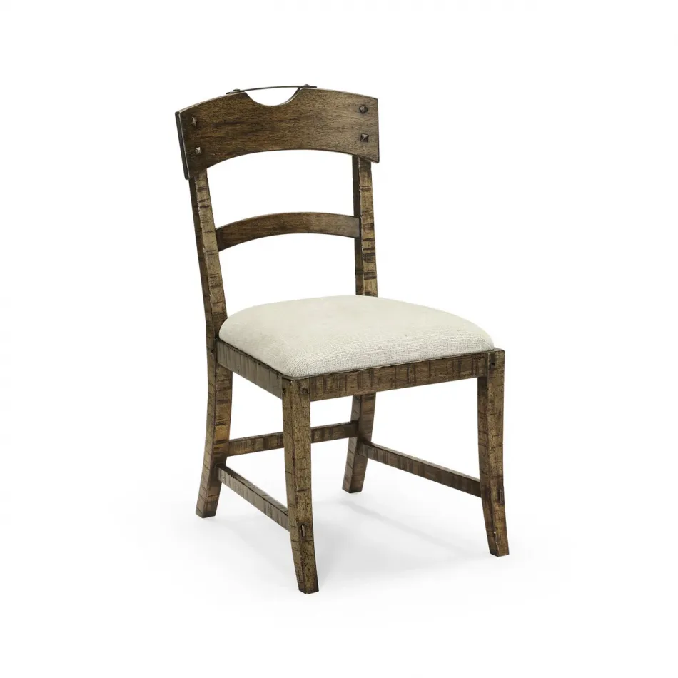 Casual Accents Dark Driftwood Planked Side Chair