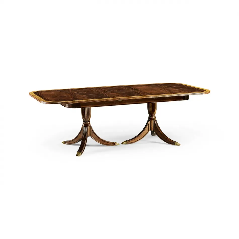 Buckingham Regency Crotch Mahogany Extending Dining Table