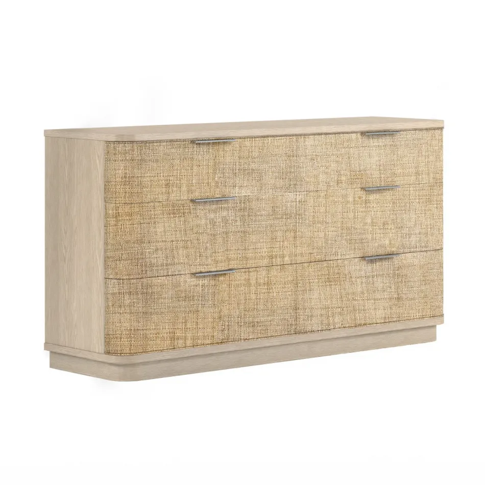 Water Seiche Grass Cloth Dresser