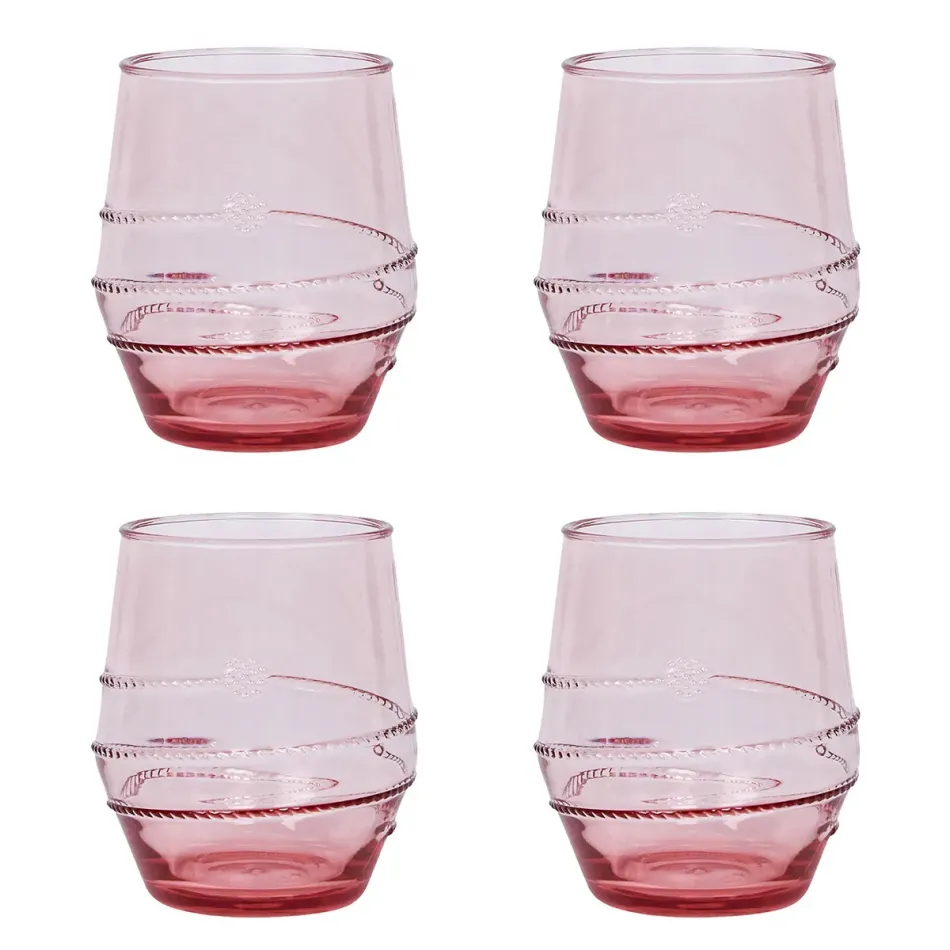 Amalia Acrylic Small Tumbler Set of 4 - Coral