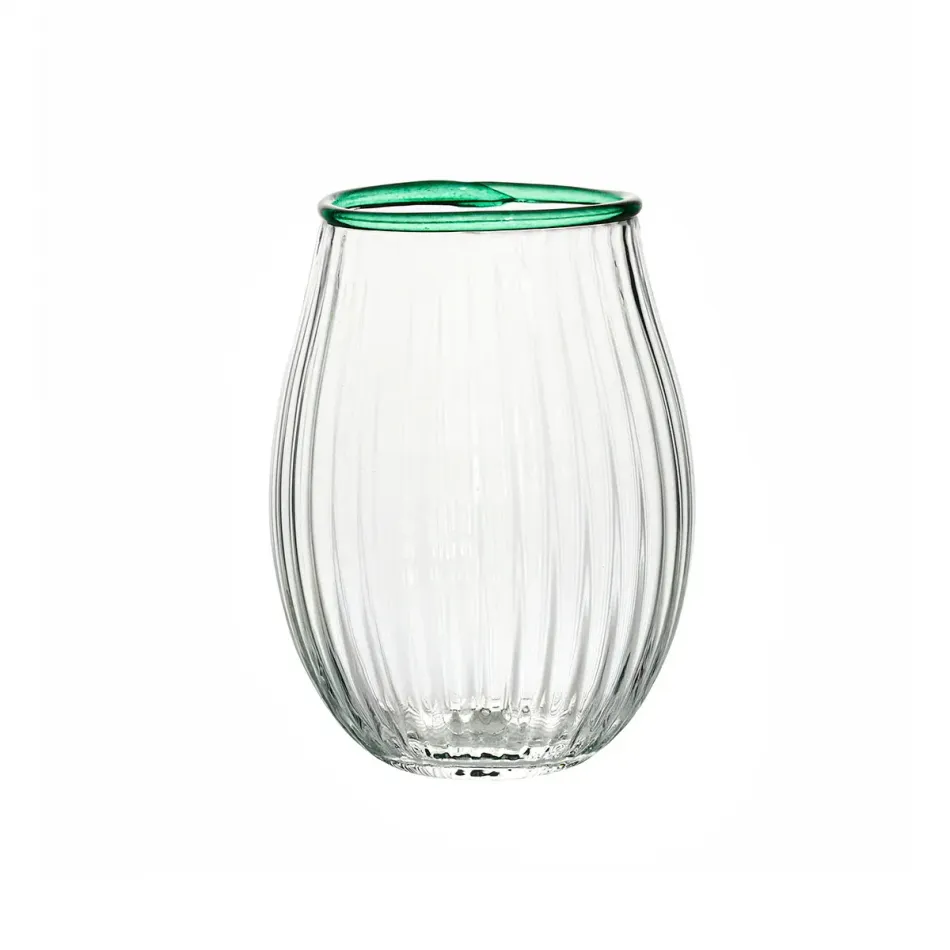 Nell Watercress Stemless Wine Glass