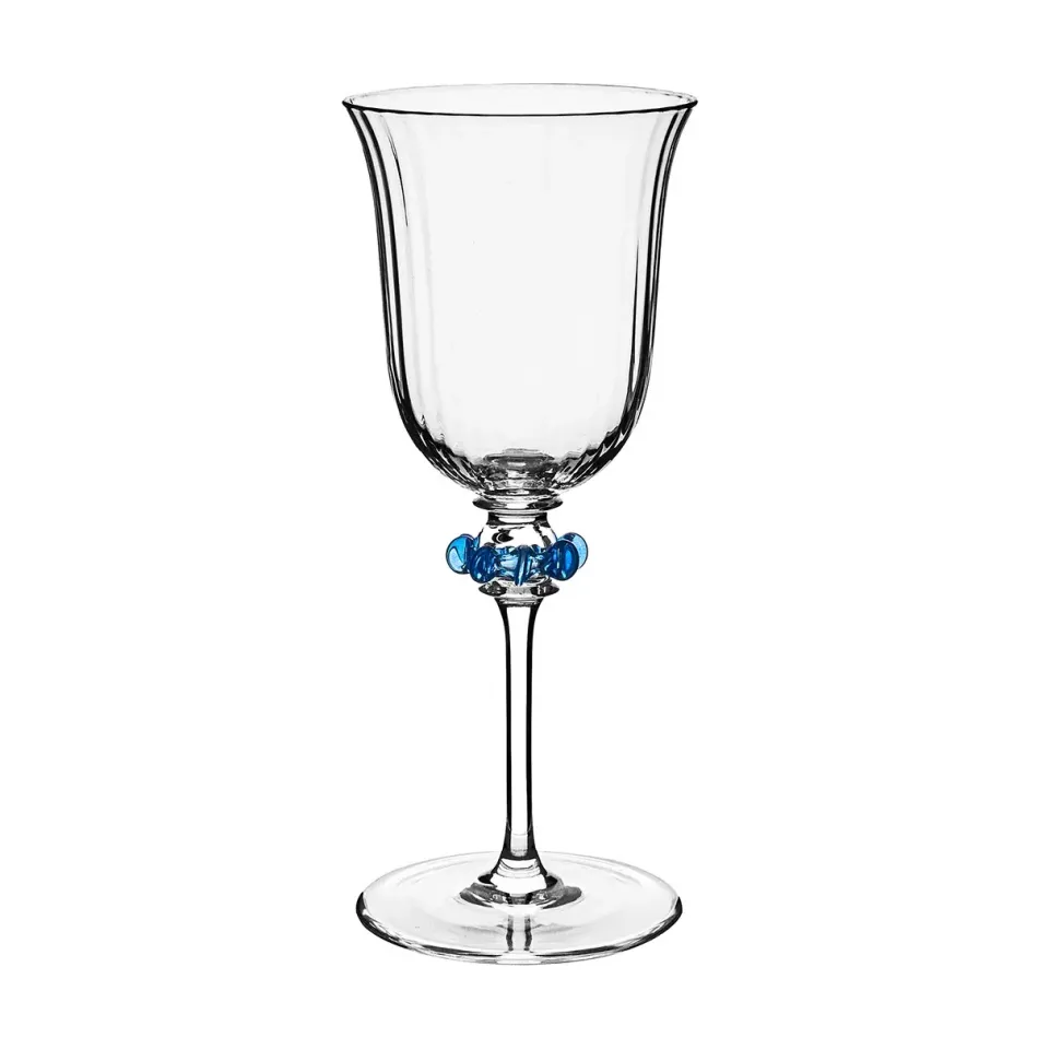 Nell Chambray Ruffle Wine Glass