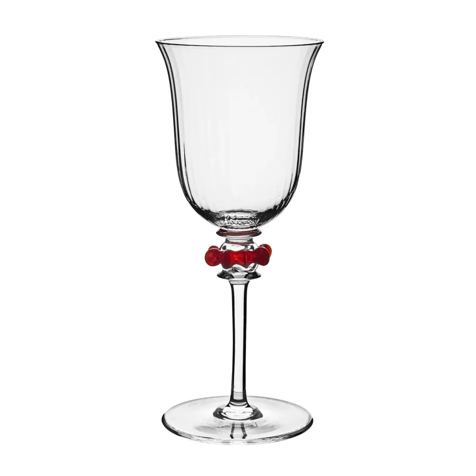 Nell Ruby Ruffle Wine Glass