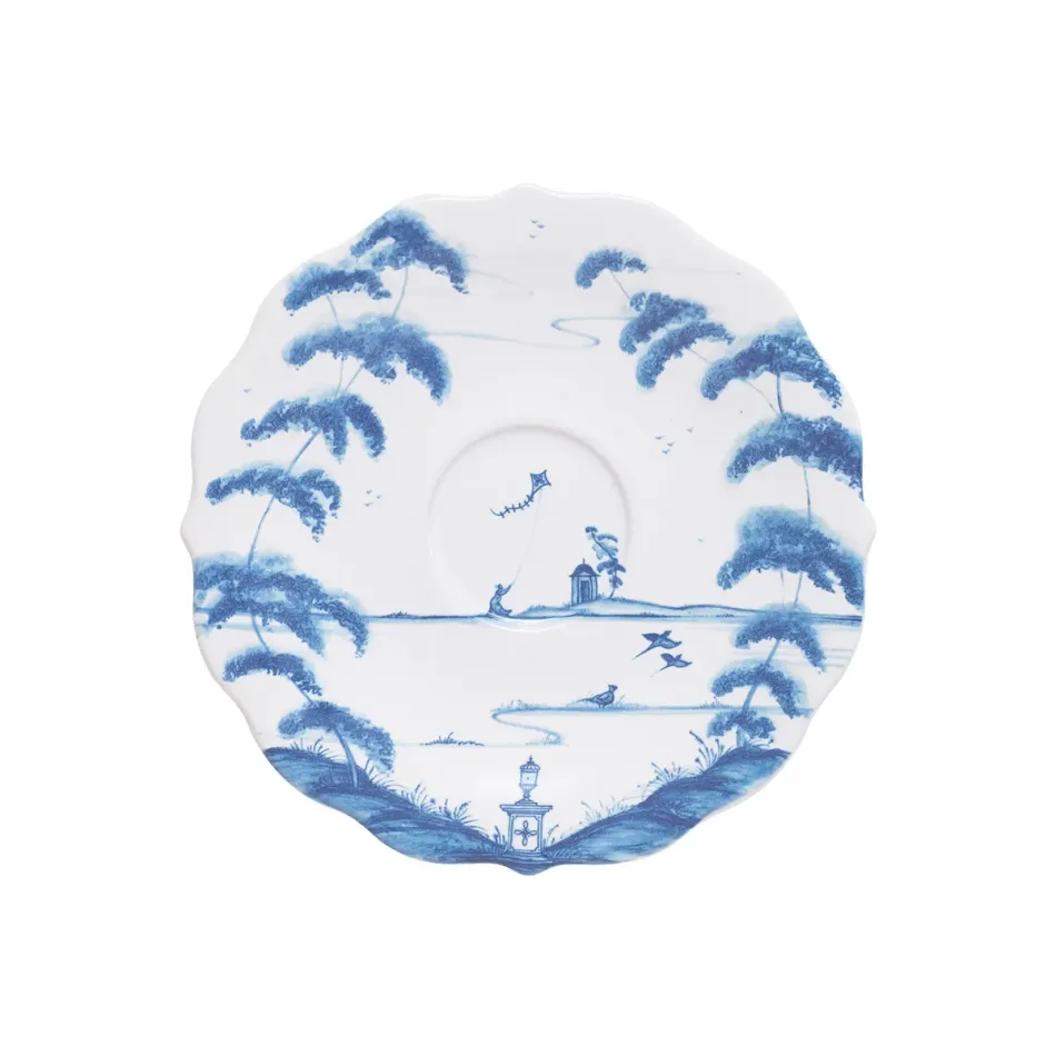 Country Estate Delft Blue Saucer