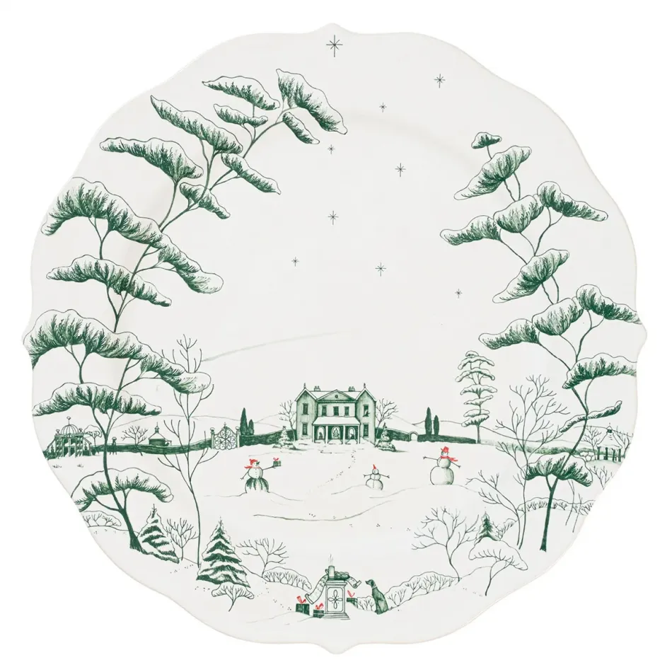 Country Estate Winter Frolic Charger Evergreen