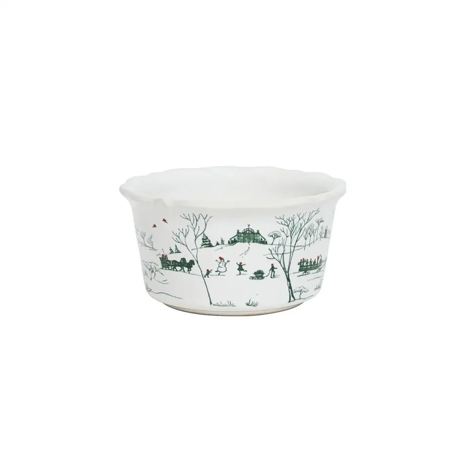 Country Estate Evergreen Winter Frolic Ramekin