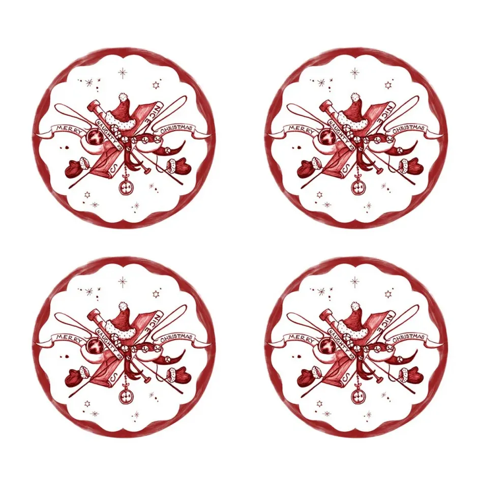 Winter Frolic Coasters Set of Four 4"L, 4"W, .125"H/each