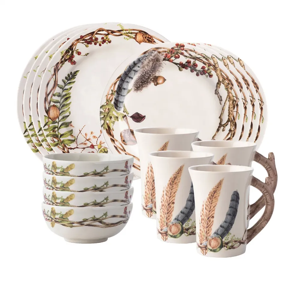 Forest Walk 16-pc Set (CW01/90,CW06/90,CW63SET,CW44/90) 12"L, 18"W, 18"H