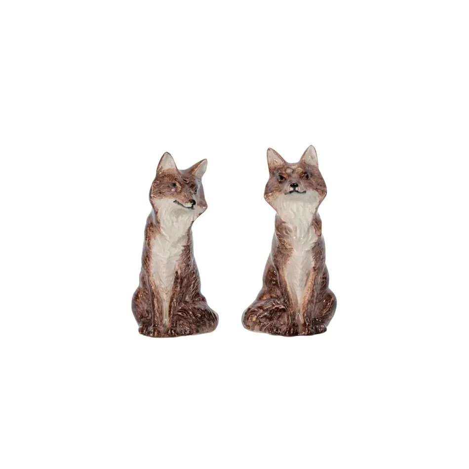 Clever Creatures Fox Salt and Pepper Shakers Set of 2 pc