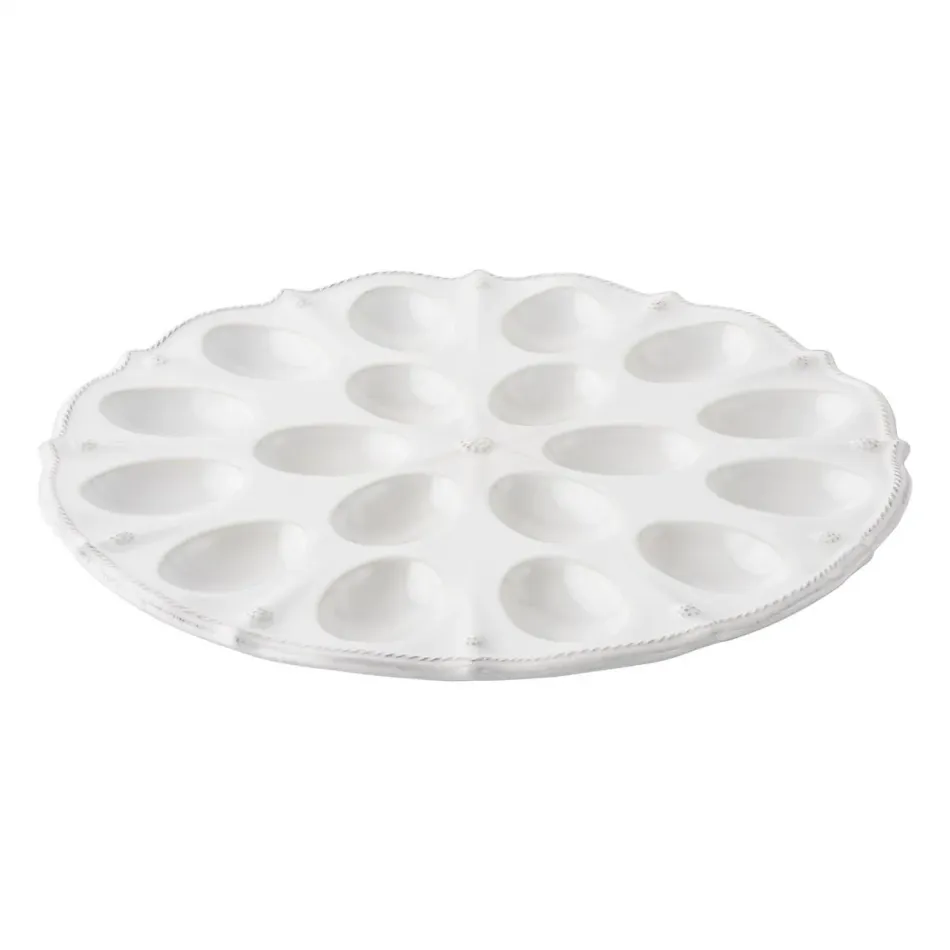 Berry & Thread Whitewash 13" Deviled Egg Platter