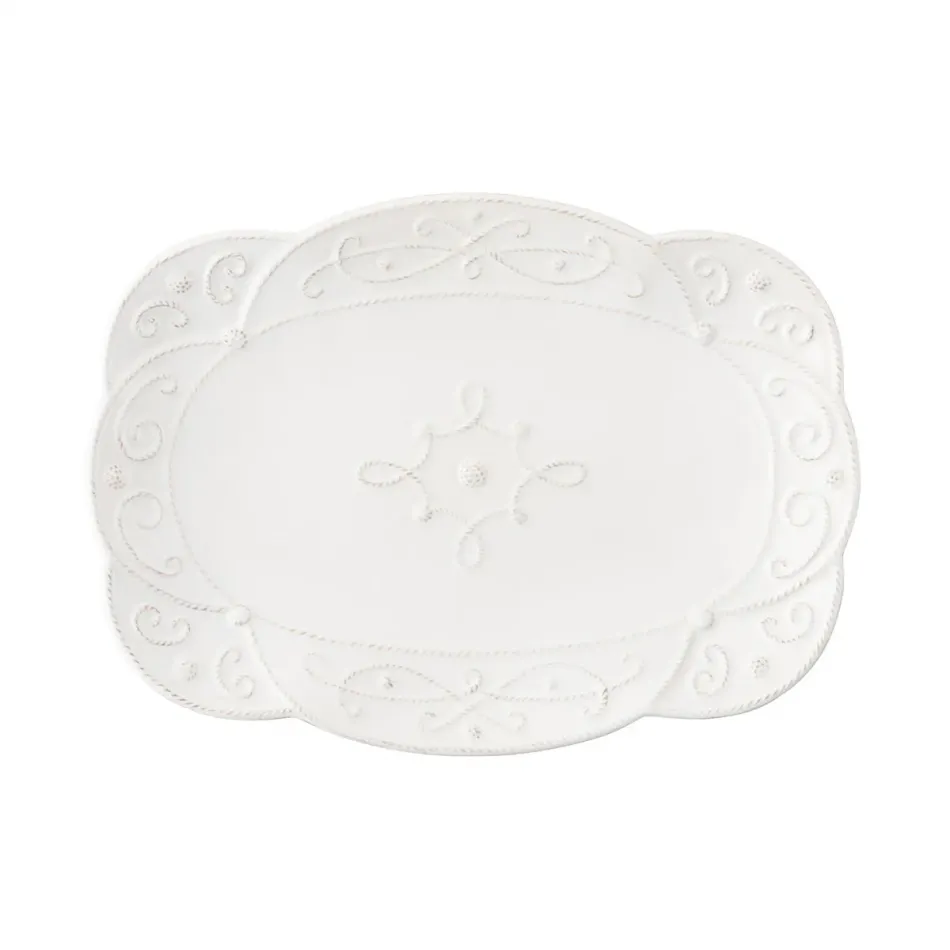 Jardins du Monde Whitewash 15" Platter