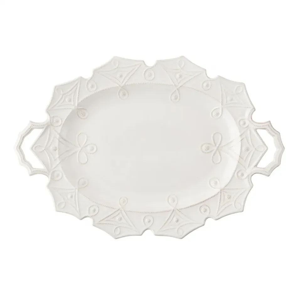 Jardins du Monde Whitewash 25" Platter