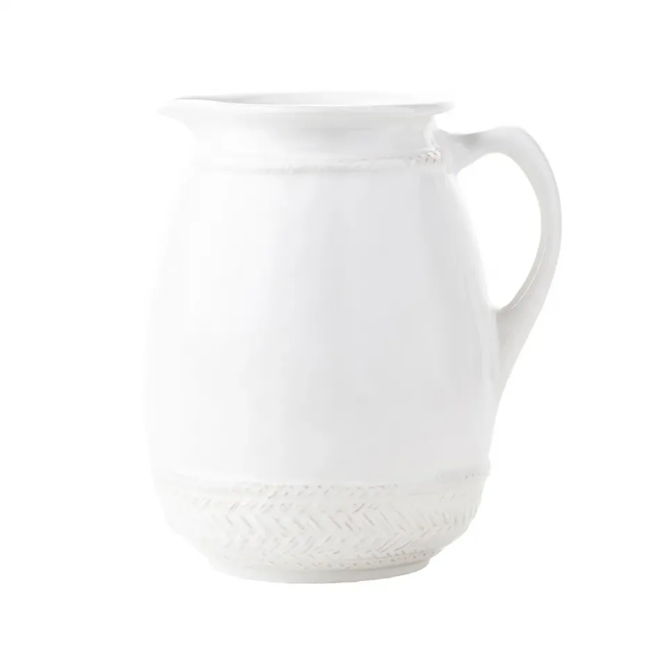 Le Panier Whitewash Ceramic Pitcher