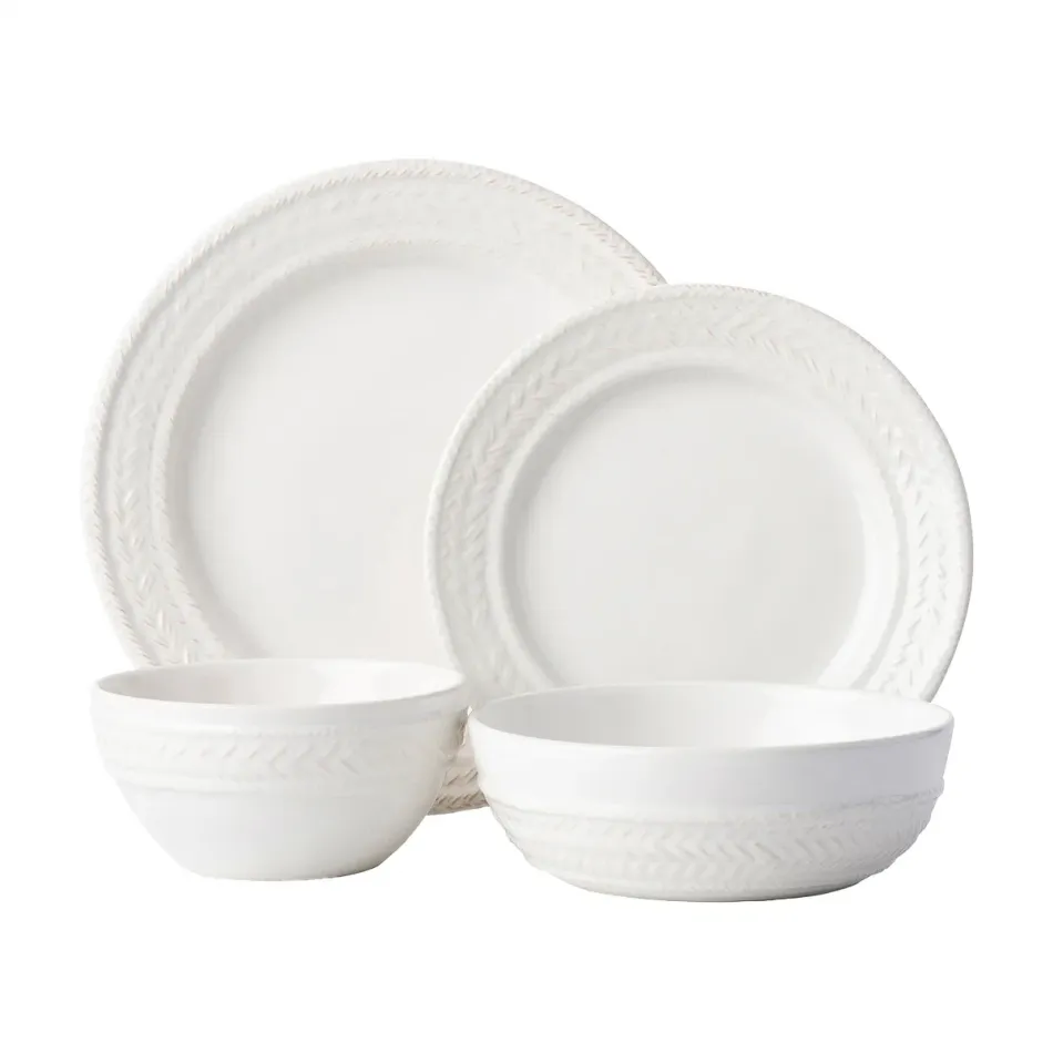 Le Panier Whitewash 4 Pc Place Setting