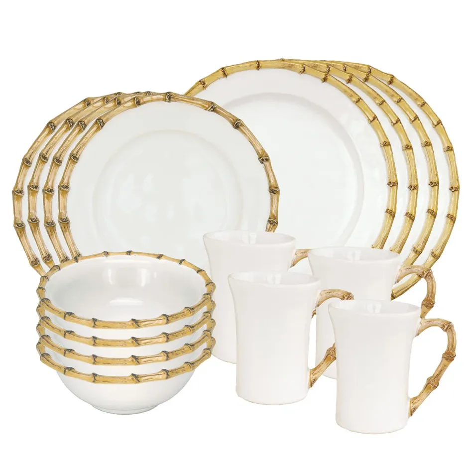 Classic Bamboo Natural 16-pc Set (KM01/34,KM02/34,KM06/34,KM07/34) 12"L, 18"W, 18"H