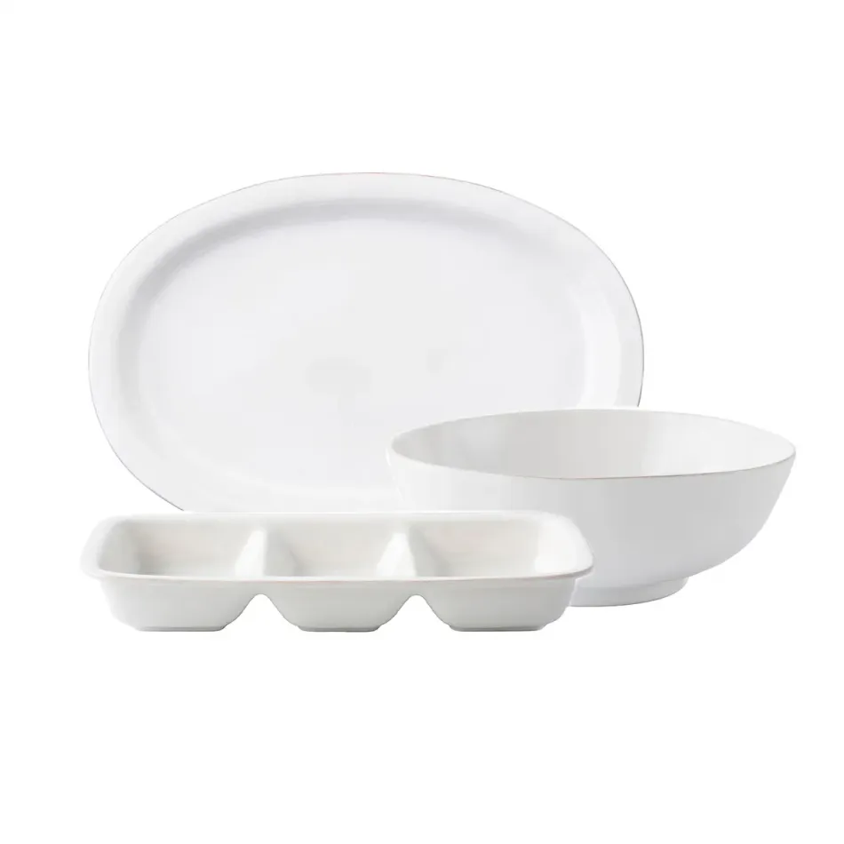 Puro Whitewash Essential Serving Set of 3 Pc