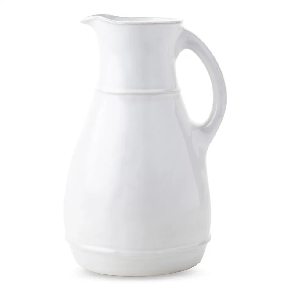 Puro Whitewash Ceramic Pitcher