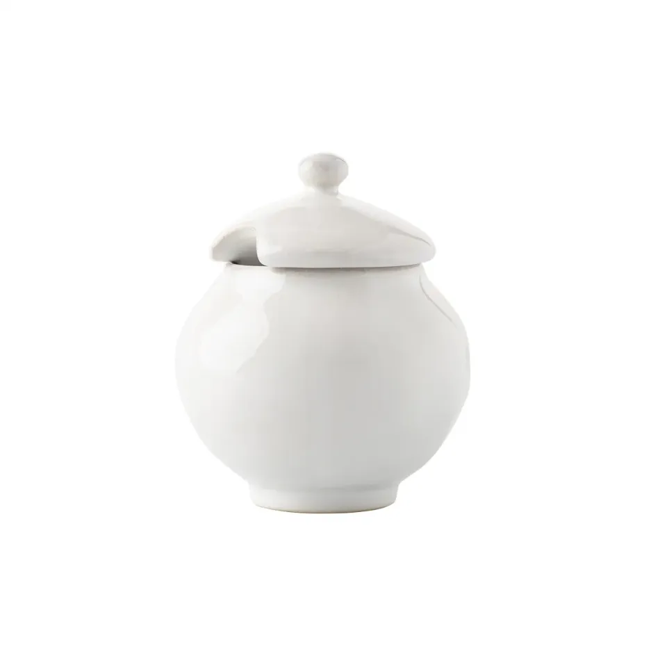 Puro Whitewash Sugar Bowl with Lid