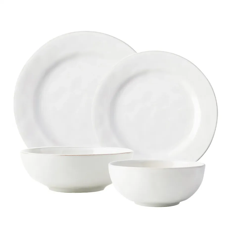 Puro Whitewash 4 Pc Place Setting