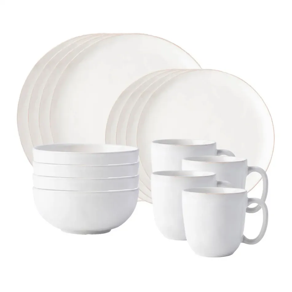 Puro Coupe 16 pc Place Setting Whitewash