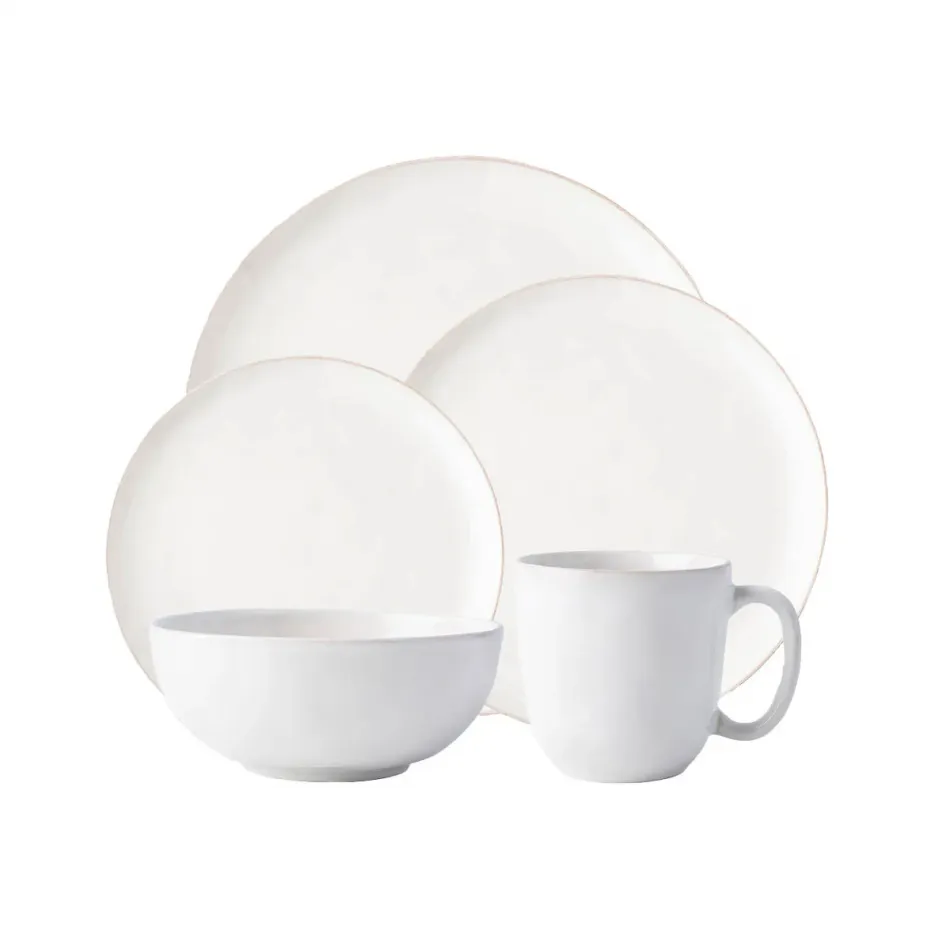 Puro Coupe 5 pc Place Setting Whitewash