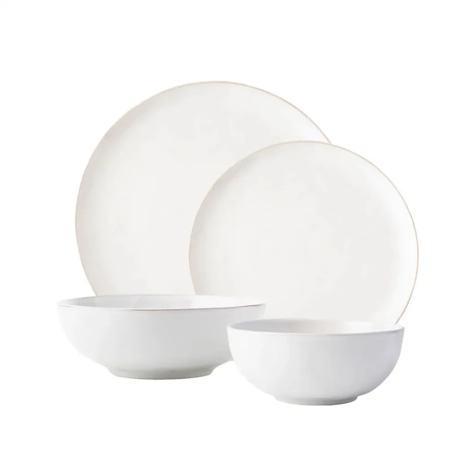 Puro Coupe 4 pc Place Setting Whitewash