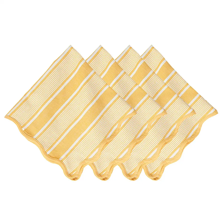 Cabana Stripe Napkin Set of 4 - Sunshine