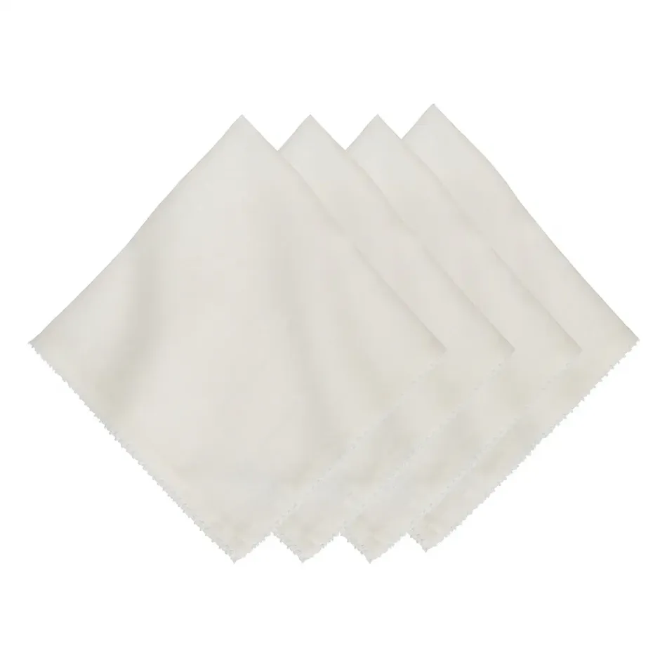 Berry Scallop White Napkin Set of 4