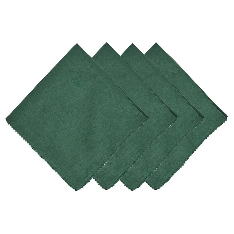 Berry Evergreen Scallop Napkin Set of 4