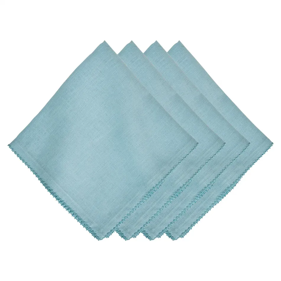 Berry Scallop Light Blue Napkin Set of 4
